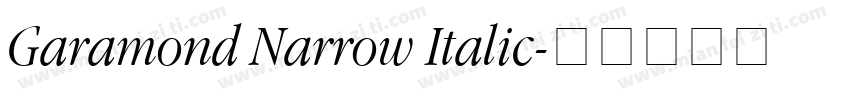 Garamond Narrow Italic字体转换